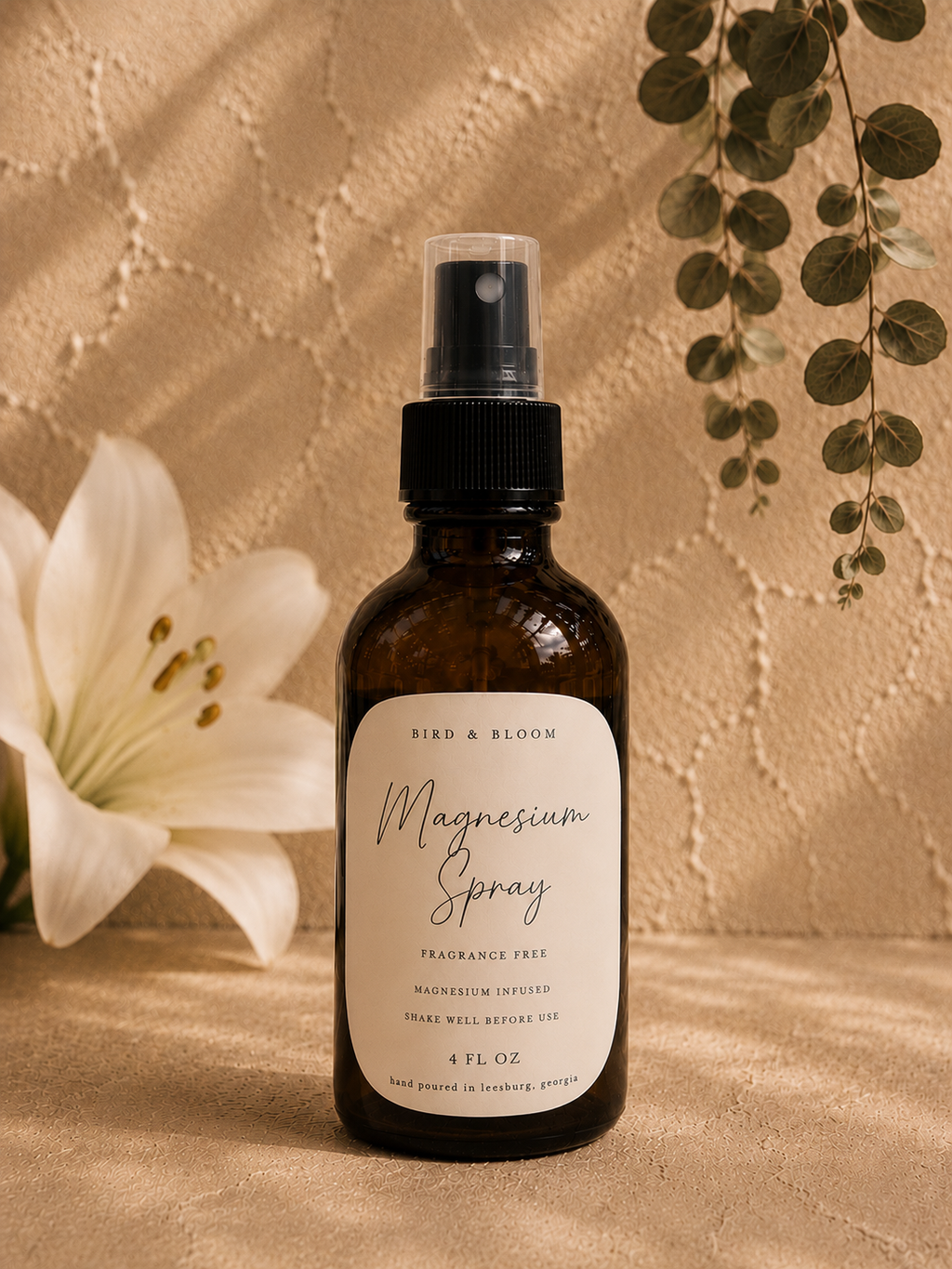 4 Oz Natural Hand-Poured Magnesium Spray